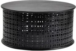 Crestview Collection Canyon Black Round Cocktail Table