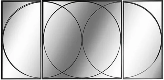 Crestview Collection Phelps 3-Piece Black Wall Mirror 3 Crestview Collection Phelps 3-Piece Black Wall Mirror