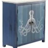 Crestview Collection Ocotopus Deep Blue Cabinet