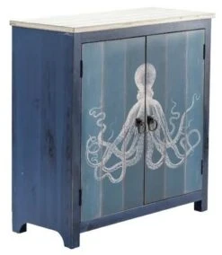 Crestview Collection Ocotopus Deep Blue Cabinet