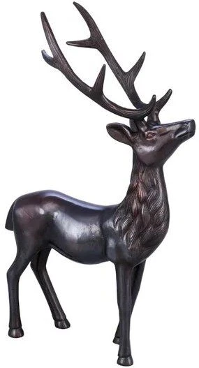 Crestview Collection Black Medium Buck Statue 3 Crestview Collection Black Medium Buck Statue