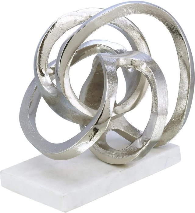 Crestview Collection Walsh Nickel/White Marble Sculpture 3 Crestview Collection Walsh Nickel/White Marble Sculpture