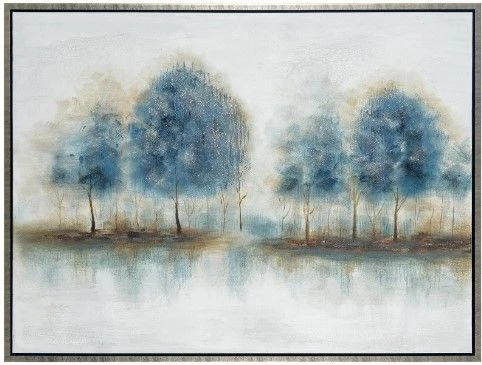 Crestview Collection Lush Lands Blue/Gold/Gray Wall Art 3 Crestview Collection Lush Lands Blue/Gold/Gray Wall Art