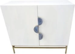 Crestview Collection Half Moon White/Blue Chest