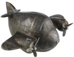 Crestview Collection Airplane Gunmetal Statues