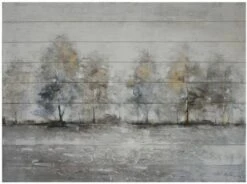 Crestview Collection Calming Morning Gray/Yellow Wall Art