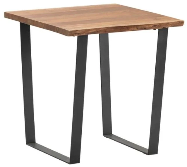 Crestview Collection Bengal Manor Natural End Table With Black Base 3 Crestview Collection Bengal Manor Natural End Table With Black Base