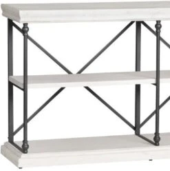 Crestview Collection Hanover White Console Table With Black Frame -Crestview Shop 1b618b16 6b15 41d3 9a55 4a5538612e51