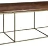 Crestview Collection Bengal Manor Dimpled Iron And Leather Bench -Crestview Shop 1e1262fb 441f 4d79 a1a8 c9feb8bd1a22