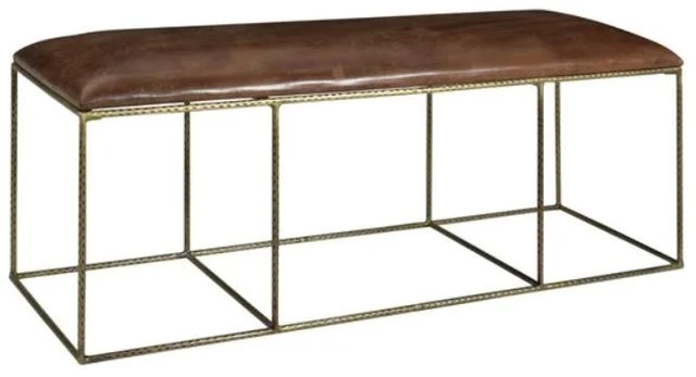 Crestview Collection Bengal Manor Dimpled Iron And Leather Bench 3 Crestview Collection Bengal Manor Dimpled Iron And Leather Bench