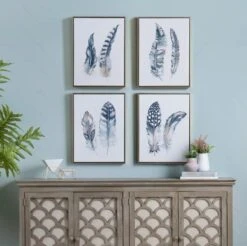 Crestview Collection Plumas 4-Piece Blue Wall Art Set 7 Crestview Collection Plumas 4-Piece Blue Wall Art Set -Crestview Shop 20e5cb61 7084 4ea0 92a3 a3fcbeb2dfba