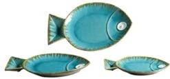Crestview Collection Lake City 3-Piece Blue Tray Set