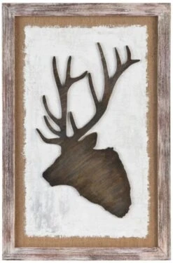 Crestview Collection Rustin Elk Silhouette Wall Art