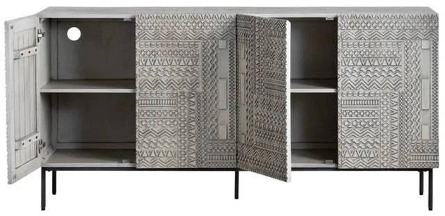 Crestview Collection Tulum Gray Sideboard 5 Crestview Collection Tulum Gray Sideboard - Image 3