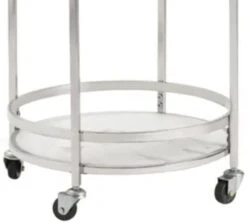 Crestview Collection Hadley Stainless Steel/White Bar Cart -Crestview Shop 2b1f457b 4bc4 4fc7 91b1 c4f0d6976a50