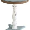 Crestview Collection Sea Isle Blue Accent Table With Distressed White Base With Brown Accents -Crestview Shop 2cb7826a d090 46f4 9556 95f8f833baa6