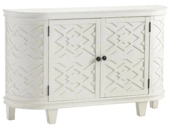 Crestview Collection Hawthorne Estate White Curved Fretwork Credenza 3 Crestview Collection Hawthorne Estate White Curved Fretwork Credenza