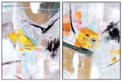 Crestview Collection Shining Bright 2-Piece Multi-Colored Wall Art Set