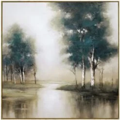 Crestview Collection Turquoise Creek Brown/Gray Wall Art