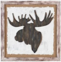 Crestview Collection Rustic Moose Silhouette Wall Art