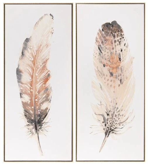 Crestview Collection Bari 2-Piece Beige/Gray Wall Art Set 3 Crestview Collection Bari 2-Piece Beige/Gray Wall Art Set