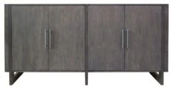 Crestview Collection Hawthorne Estate 2 Tone Grey Wash Inset Wood Frame Sideboard