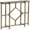 Crestview Collection Bengal Manor Brown Diamond Console Table With Gold Base -Crestview Shop 4520ad2c 86ad 4a3a 9a09 3ec63ef0cf99