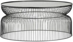 Crestview Collection Montreal Clouded Mirrored Top Cocktail Table With Black Base -Crestview Shop 4738e6c7 b67c 4a1b 8cec c4980834a745
