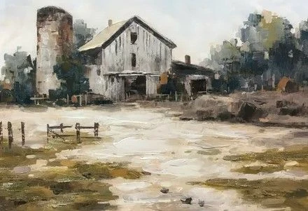 Crestview Collection Miles Beige/Dark Green/Light Blue/Light Gray Wall Art 4 Crestview Collection Miles Beige/Dark Green/Light Blue/Light Gray Wall Art - Image 2