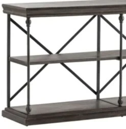 Crestview Collection Covington Brown Console Table With Black Frame -Crestview Shop 4ac08146 2fa7 40fc 9748 cbdcc95911cc