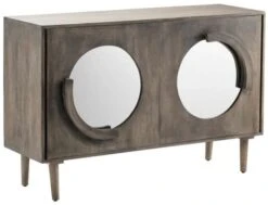 Crestview Collection Hillcrest Taupe Mango Wood Cabinet