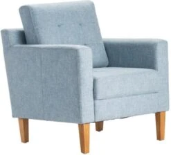 Crestview Collection Decatur Brown/Light Blue Accent Chair