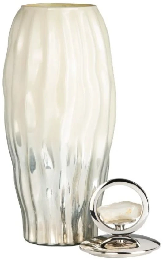 Crestview Collection Akoya White Large Pearl Jar 4 Crestview Collection Akoya White Large Pearl Jar - Image 2
