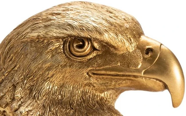 Crestview Collection Eagle Gold Head Statue 4 Crestview Collection Eagle Gold Head Statue - Image 2