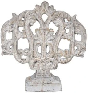 Crestview Collection Filigree 2-Piece Rustic White Statue Set 4 Crestview Collection Filigree 2-Piece Rustic White Statue Set - Image 2
