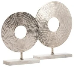 Crestview Collection Harris 2-Piece Silver Sculpture Set