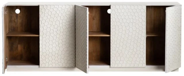 Crestview Collection Malibu White Sideboard 5 Crestview Collection Malibu White Sideboard - Image 3