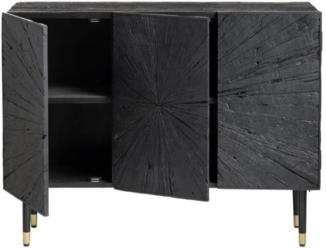Crestview Collection Obsidian Black Sideboard 5 Crestview Collection Obsidian Black Sideboard - Image 3