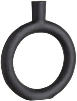 Crestview Collection Raven Black Round Vase