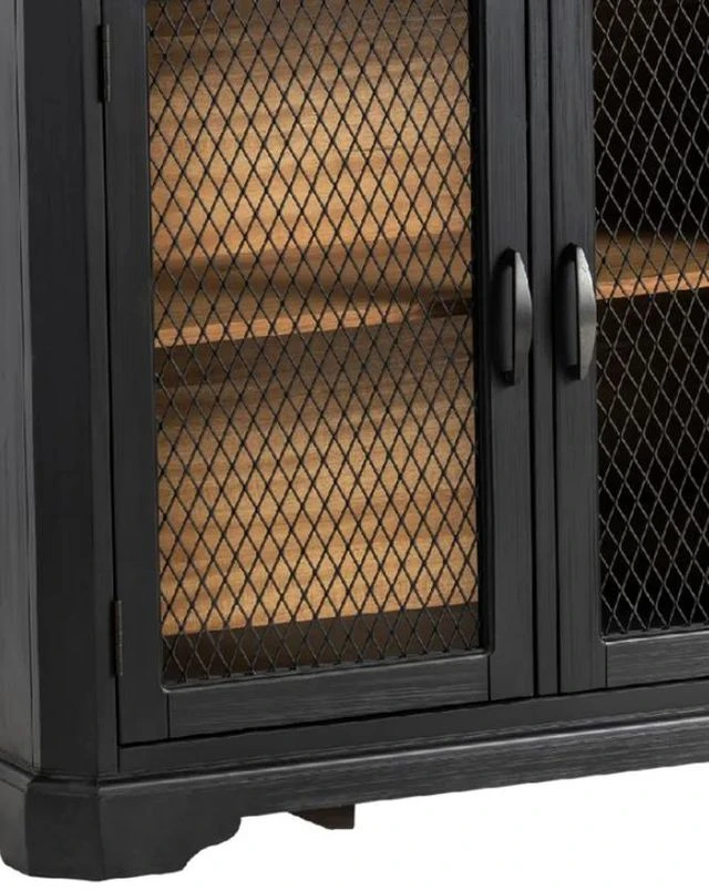 Crestview Collection Livingston Beige/Black Sideboard 4 Crestview Collection Livingston Beige/Black Sideboard - Image 2