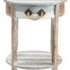 Crestview Collection Nantucket Blue/White Accent Table With Brown Frame 1 Crestview Collection Nantucket Blue/White Accent Table With Brown Frame -Crestview Shop 67d9547a c3ea 49f3 a364 e337cf4ff04c