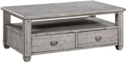 Crestview Collection Pembroke Plantation White Wash Cocktail Table
