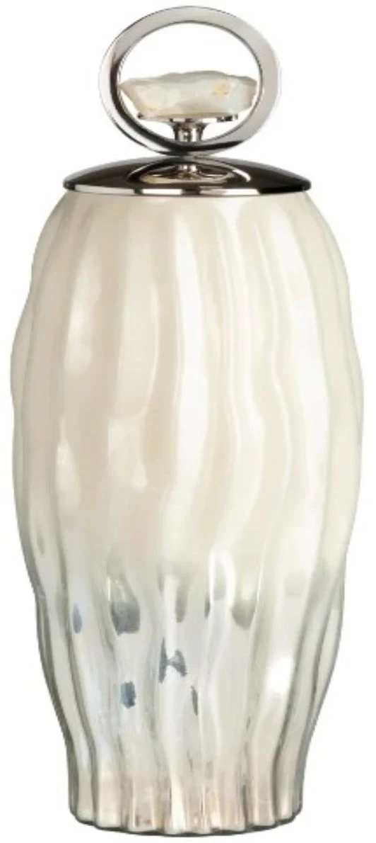 Crestview Collection Akoya White Large Pearl Jar 3 Crestview Collection Akoya White Large Pearl Jar