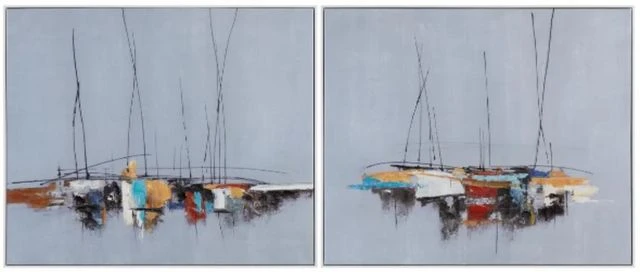 Crestview Collection Oxford Sails 2-Piece Wall Art Set 3 Crestview Collection Oxford Sails 2-Piece Wall Art Set