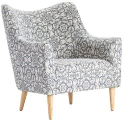 Crestview Collection Huntington Blue Arm Chair