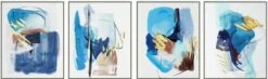 Crestview Collection Color Squad 4-Piece Blue Wall Art Set
