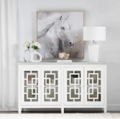 Crestview Collection Trestle White Sideboard -Crestview Shop 7792fed5 85da 48a4 8f32 22ebbc7e8b1e