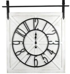 Crestview Collection Barn Time Black/White Wall Clock