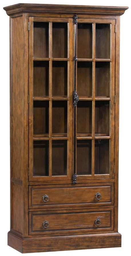 Crestview Collection Hawthorne Estate Distressed Pecan Curio Cabinet 3 Crestview Collection Hawthorne Estate Distressed Pecan Curio Cabinet