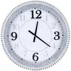 Crestview Collection Time's Up Light Gray Clock